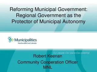 Reforming Municipal Government: Regional Government as the Protector of Municipal Autonomy