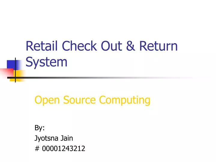 retail check out return system