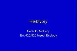 Herbivory