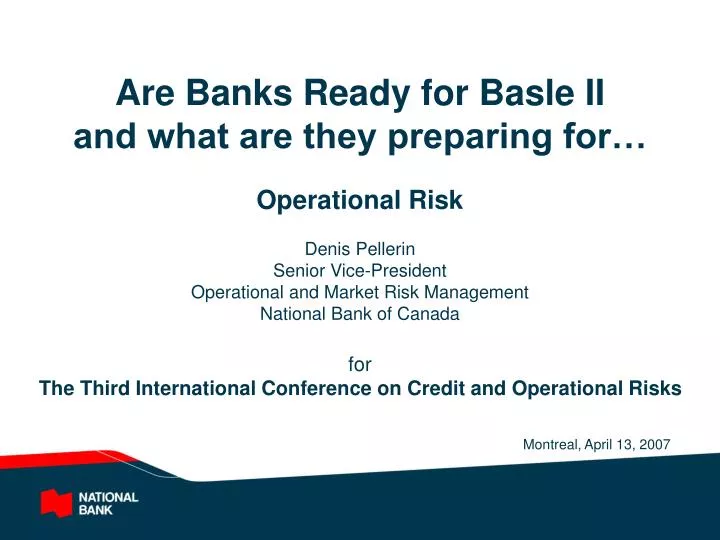 are banks ready for basle ii and what are they preparing for