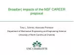 Broad(er) impacts of the NSF CAREER proposal - slide 1