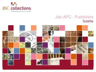 Jisc APC - Publishers