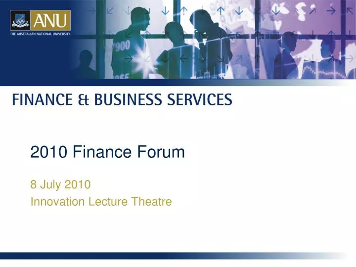 2010 finance forum
