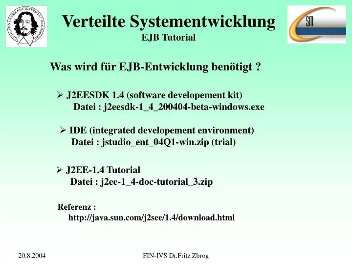 verteilte systementwicklung ejb tutorial