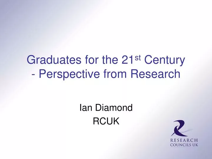 graduates for the 21 st century perspective from research
