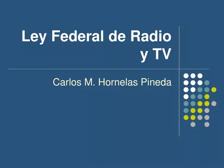 ley federal de radio y tv