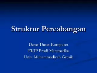 struktur percabangan