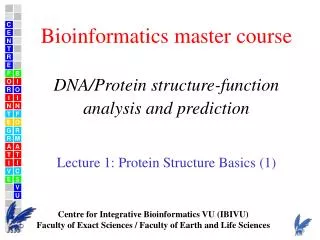 Centre for Integrative Bioinformatics VU (IBIVU)