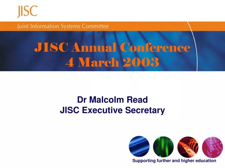 jisc annual conference 4 march 2003