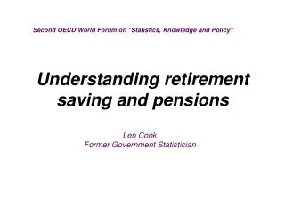 Understanding retirement saving and pensions