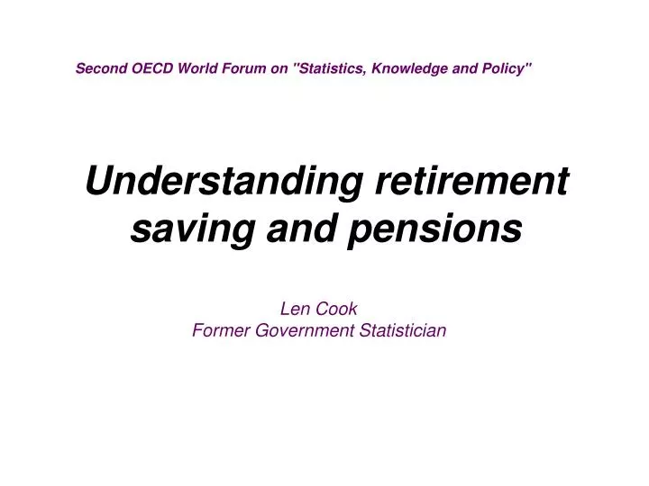understanding retirement saving and pensions