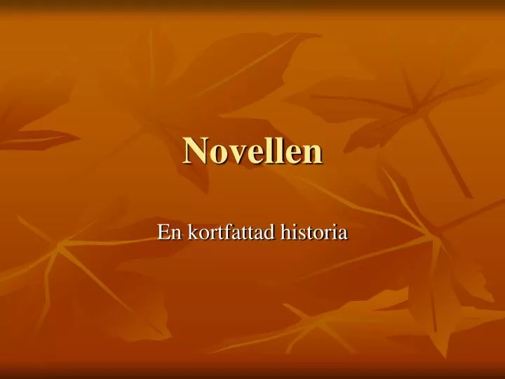 novellen