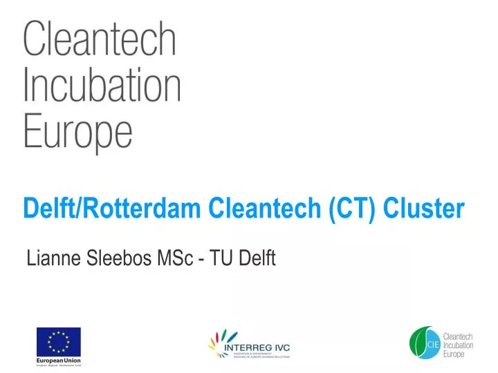 delft rotterdam cleantech ct cluster