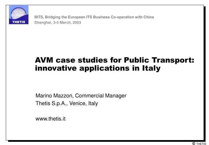 avm case studies for public transport innovative applications in italy