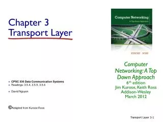 Chapter 3 Transport Layer