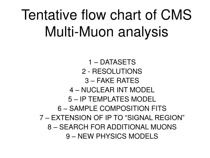 tentative flow chart of cms multi muon analysis