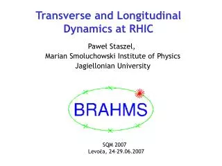 Transverse and Longitudinal Dynamics at RHIC