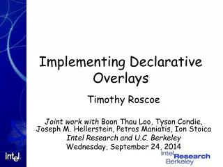 Implementing Declarative Overlays