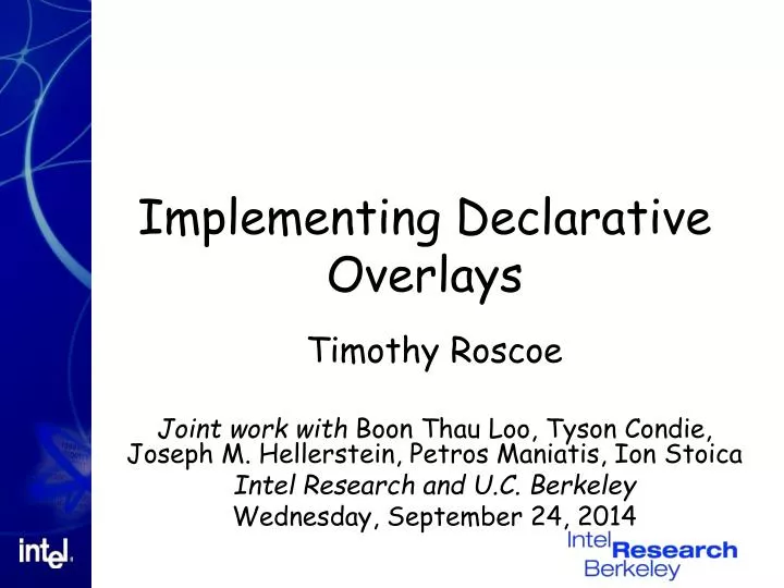 implementing declarative overlays