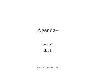 Agenda+