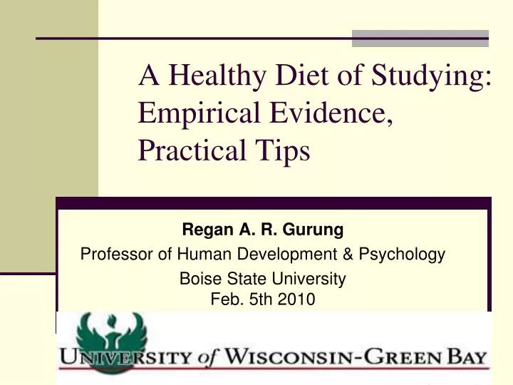 a healthy diet of studying empirical evidence practical tips