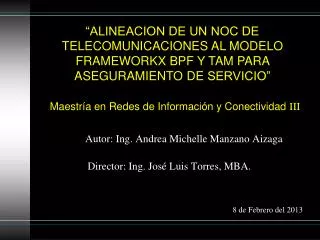 maestr a en redes de informaci n y conectividad iii