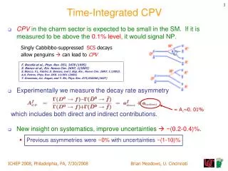 Time-Integrated CPV