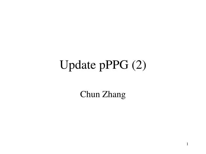 update pppg 2
