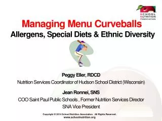 Managing Menu Curveballs Allergens, Special Diets &amp; Ethnic Diversity