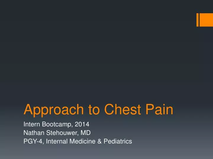 approach to chest pain