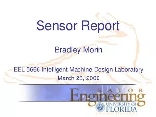 Sensor Report
