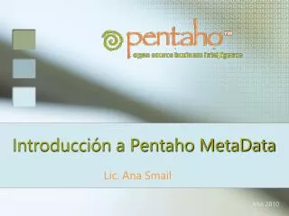 introducci n a pentaho metadata