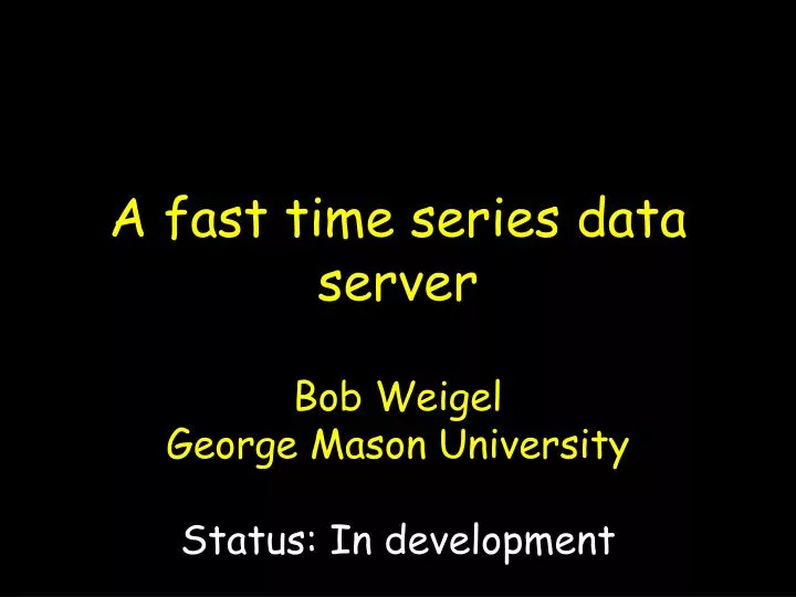 a fast time series data server