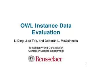 OWL Instance Data Evaluation