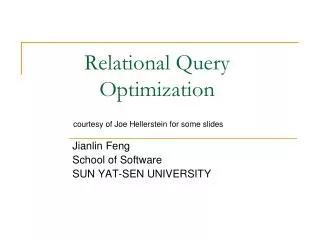 Relational Query Optimization