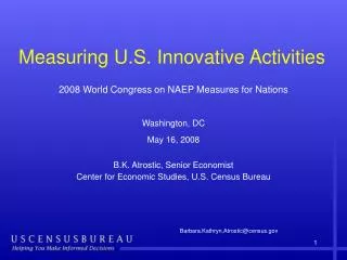 Measuring U.S. Innovative Activities