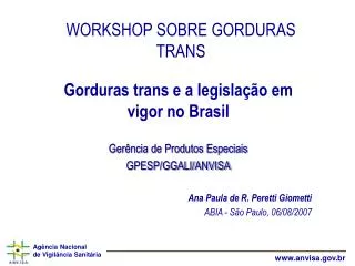 workshop sobre gorduras trans