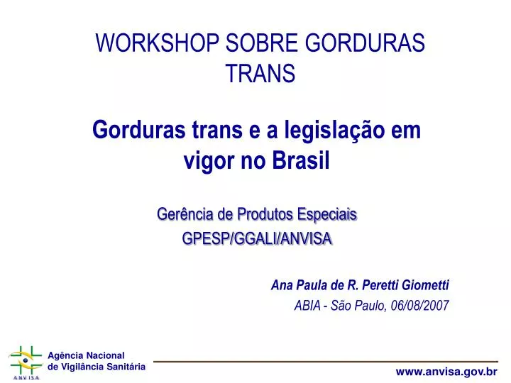 workshop sobre gorduras trans