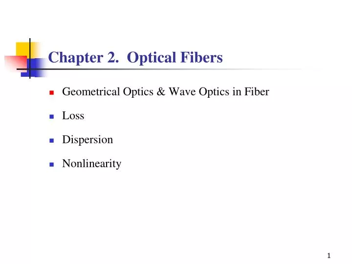 chapter 2 optical fibers