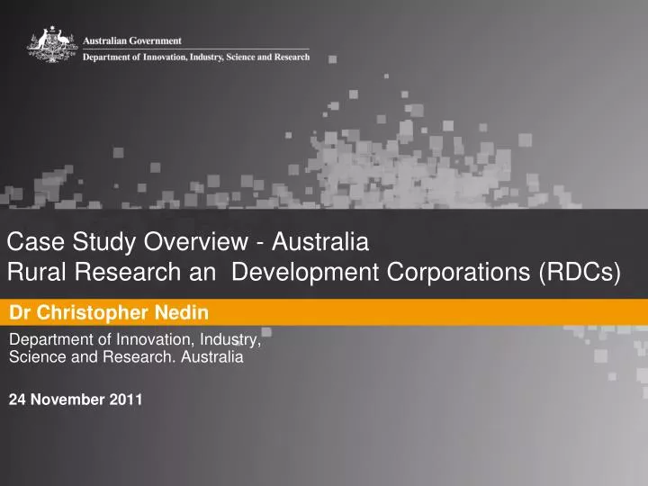 case study overview australia rural research an development corporations rdcs