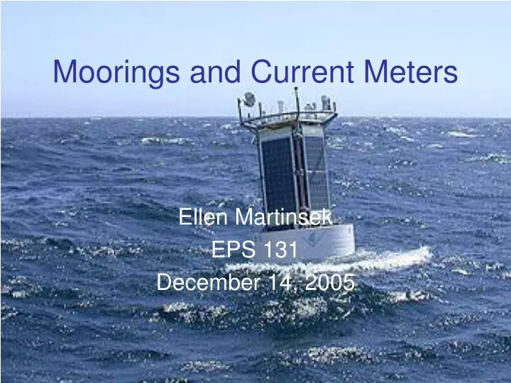 moorings and current meters
