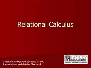 Relational Calculus