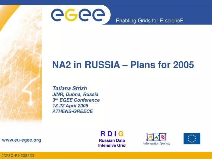 na2 in russia plans for 2005