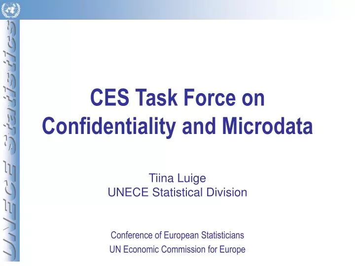 ces task force on confidentiality and microdata