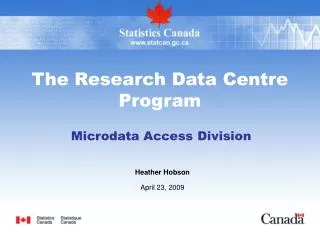 The Research Data Centre Program