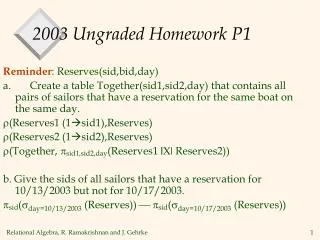 2003 Ungraded Homework P1