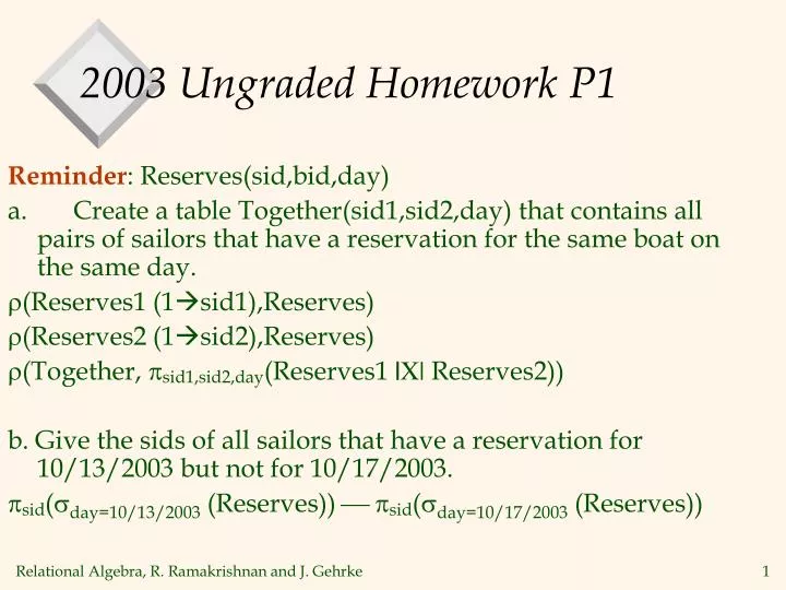2003 ungraded homework p1