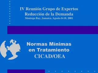 Recomendación del Grupo de Expertos en RD de la CICAD
