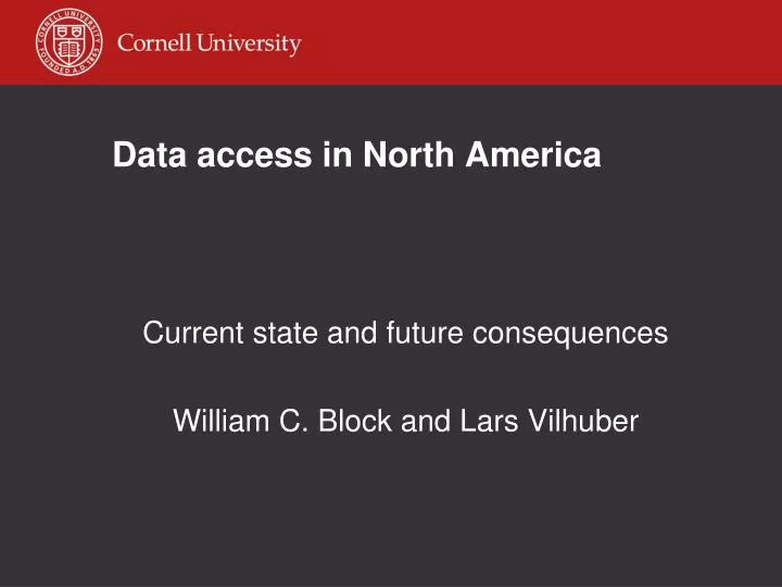 current state and future consequences william c block and lars vilhuber