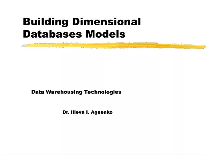 building dimensional databases models
